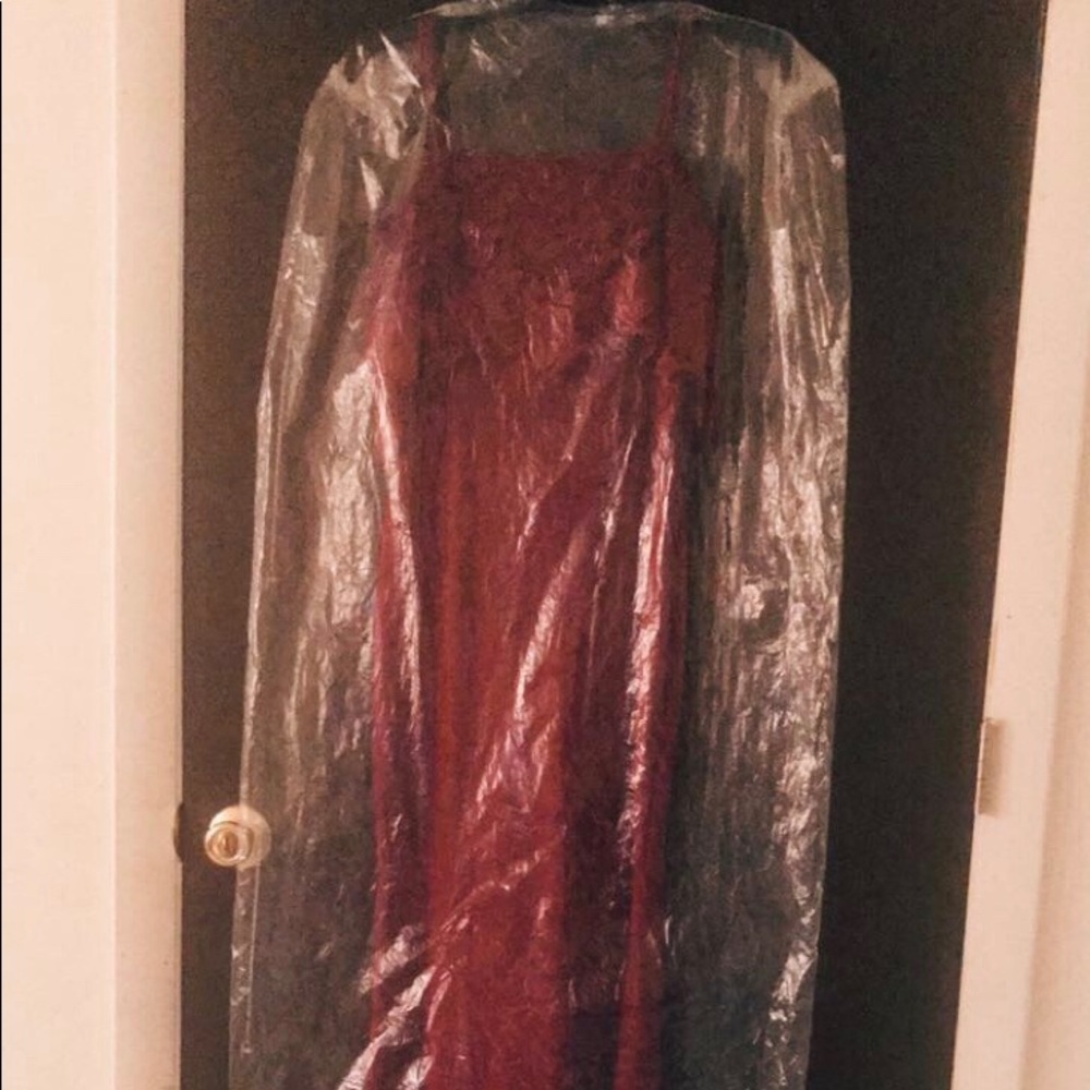 Burgundy prom dress
